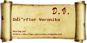 Dörfler Veronika névjegykártya