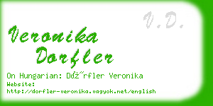 veronika dorfler business card